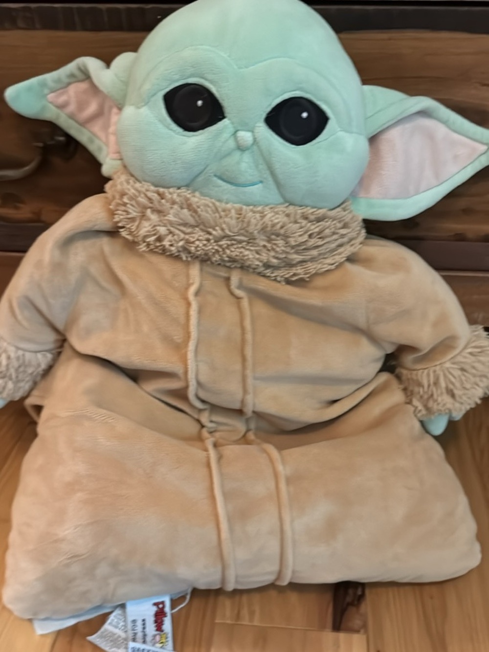 Plush Baby Yoda (Grogu) Pillow Buddy - Mint Green & Tan